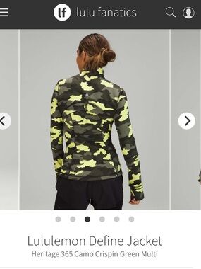 lululemon athletica Camo Define Jacket in Crispin Green and Black